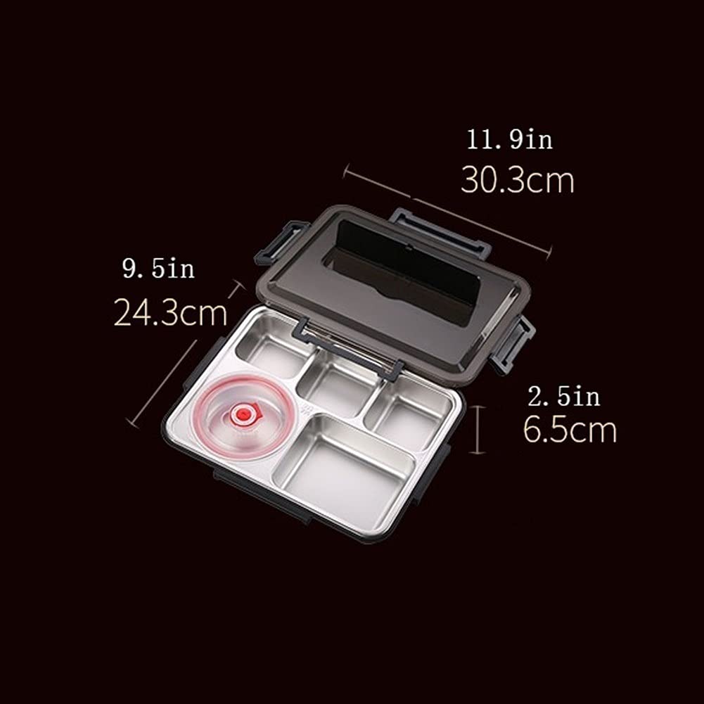 Piatti della Cena 304 Acciaio Inox Acciaio Inossidabile Pranzo Isolato Scatola for Pranzo Studente Adult Lunch Box Grande capacità Separata e Portatile Piastra di Dinning
