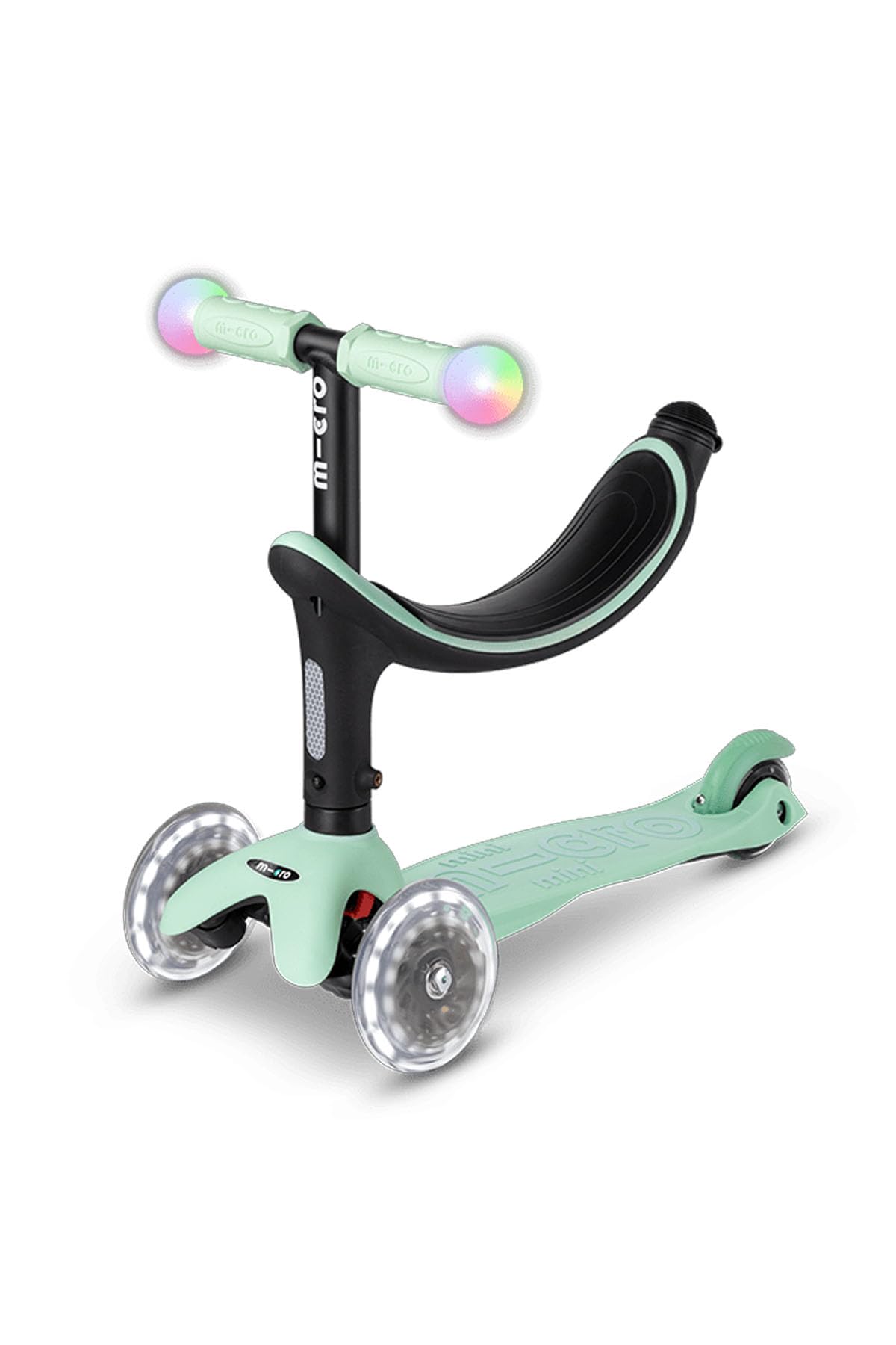 Micro Scooters | Mini Micro 2 Grow LED 4in1 Toddler's Trike | Handlebar Adjustable | Foldable | Lightweight | Boys & Girls