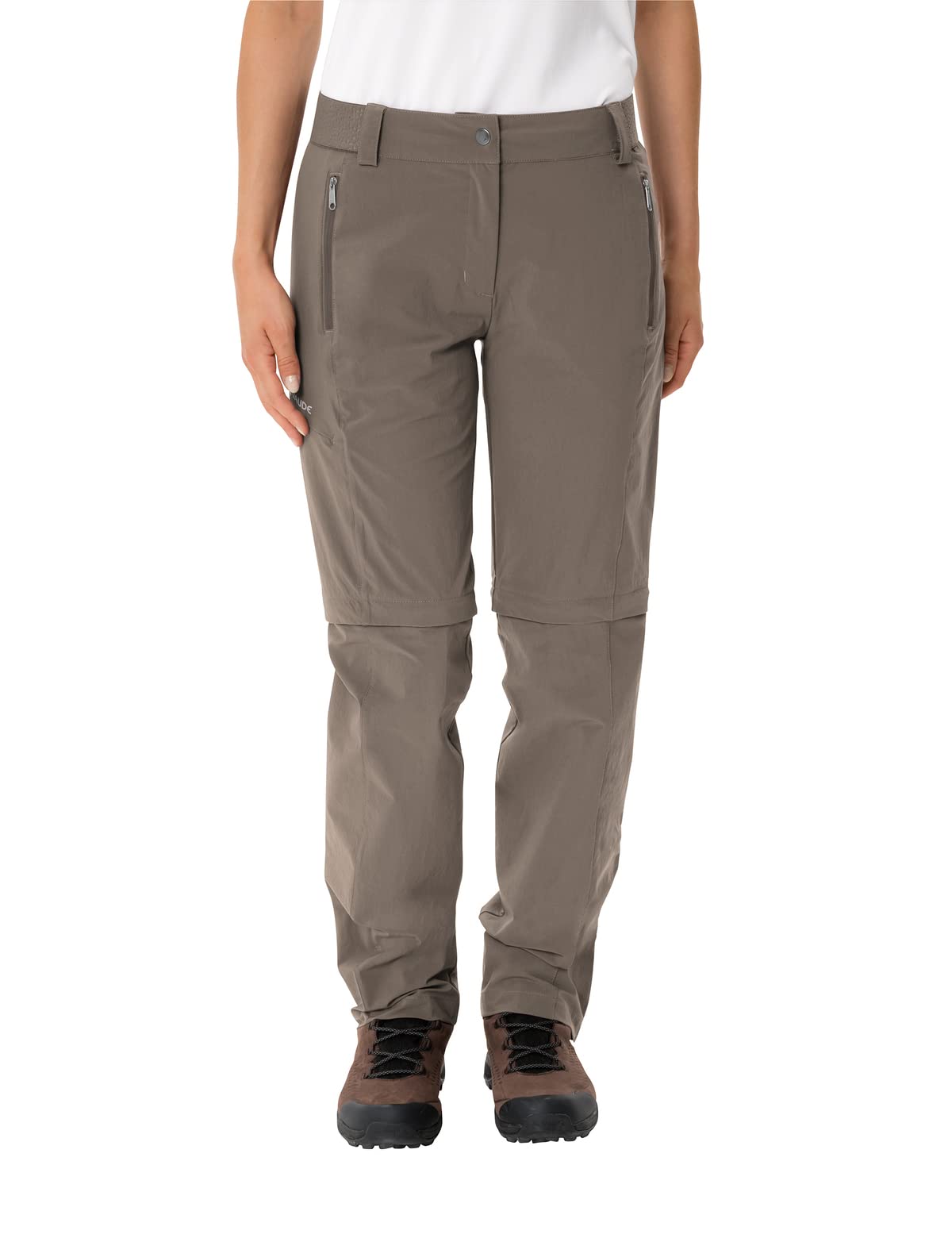 VAUDE Damskie spodnie trekkingowe z odpinanymi nogawkami Farley Stretch III, wodoodporne spodnie outdoorowe, rozciągliwe, oddychające spodnie trekkingowe z gumowym ściągaczem, wygodne, wiatroszczelne i szybkoschnące