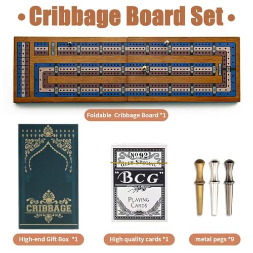 Juego de Mesa Cribbage de Madera con Almacenaje y Pegas miniatura 2