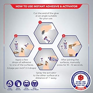 Super CA Glue (2 x 4.5 oz.) with Spray Adhesive Activator (2 x 16.9 fl oz.) Ca Glue with Activator for Wood, Plastic, Metal, Leather, Ceramic, Crafting&Building (2 Pk)