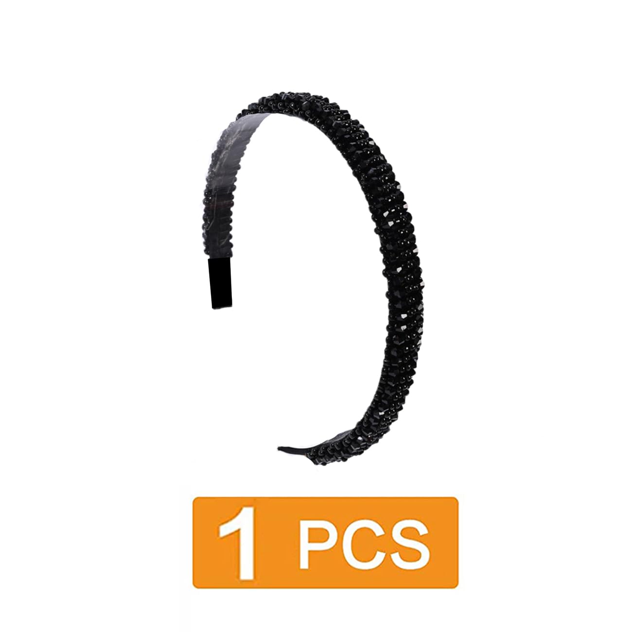 Traziewell Black Headbands for Women Wedding Decor Unique Pearl Hairband Stylish Headdress Rhinestone Headpiece Womens Headband, 3019 - Image 2