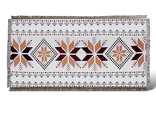 YERGOFE Bohemian Camping Tent Footprint - 90x180cm | Dual-Sided Ground Cloth for Picnics, Beach & Tent Protection | Multi-Functional Outdoor Mat, Tablecloth & Shoulder Blanket