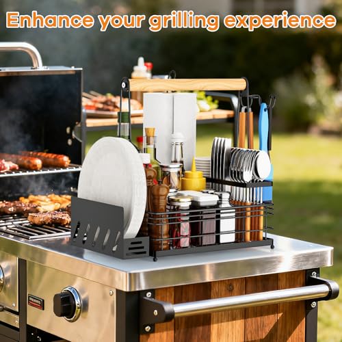 Organizador para parrilla JBBTOOL con porta toallas y cubiertos miniatura 2