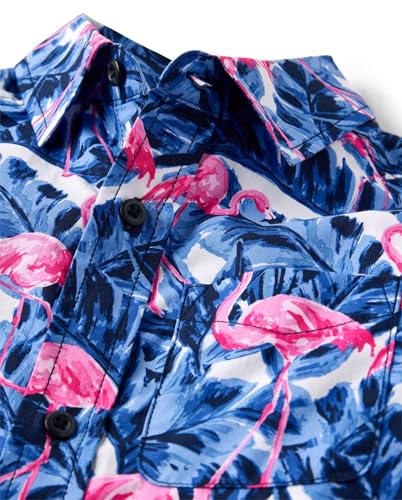 Image of The Children's Place Boys' Short Sleeve Poplin Button Down Shirt