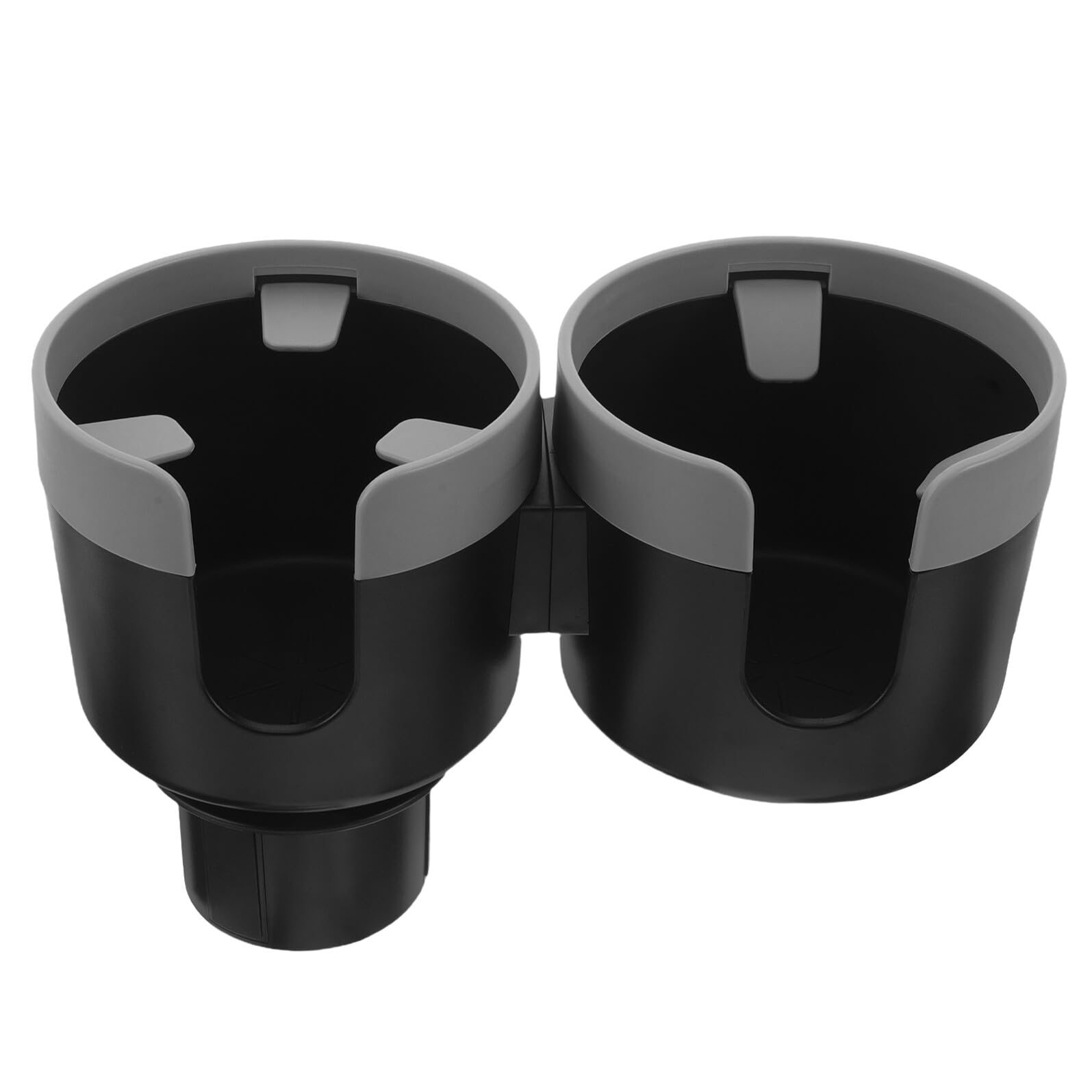 Alipis Portabicchieri Doppio per Auto Multifunzionale in Plastica Grigia Organizer per Console Centrale Anteriore Supporto Elastico per Tazze e Bottiglie Portaborraccia Stabile per