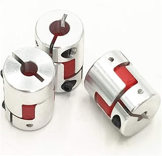 CNCTOPBAOS 3Pcs 8x10mm Coupling,Jaw Spider Plum Jaw Shaft Stepper Motor Flexible Coupler 8mm to 10mm D25L30 Connector Aluminum Alloy Couplers for CNC Router Engraving Milling Machine/3D Printer