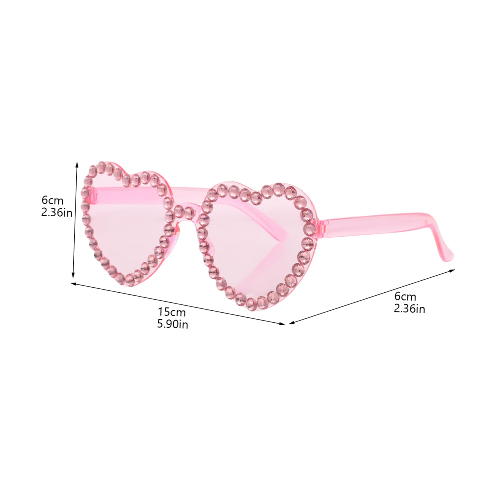 SHERCHPRY 1pc Creative Heart Shaped Sunglasses for Parties Adorable Decorative Glasses Accessory for Festivals and Events present for Valentine Day and Anniversaries