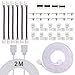 Tira de luces LED Conector, incluye Ángulo recto Conectores, 2 metros ligero Cable de extensión, 10mm Puentes de tira, 4 Pin Masculino Conectores, Accesorios para Bricolaje 5050 RGB Ligero (34 piezas)