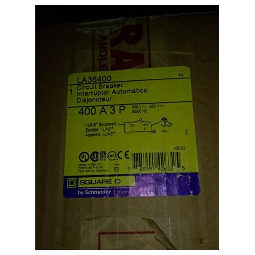 SCHNEIDER ELECTRIC 600-Volt 400-Amp LA36400 Molded Case Circuit Breaker 600V 400A