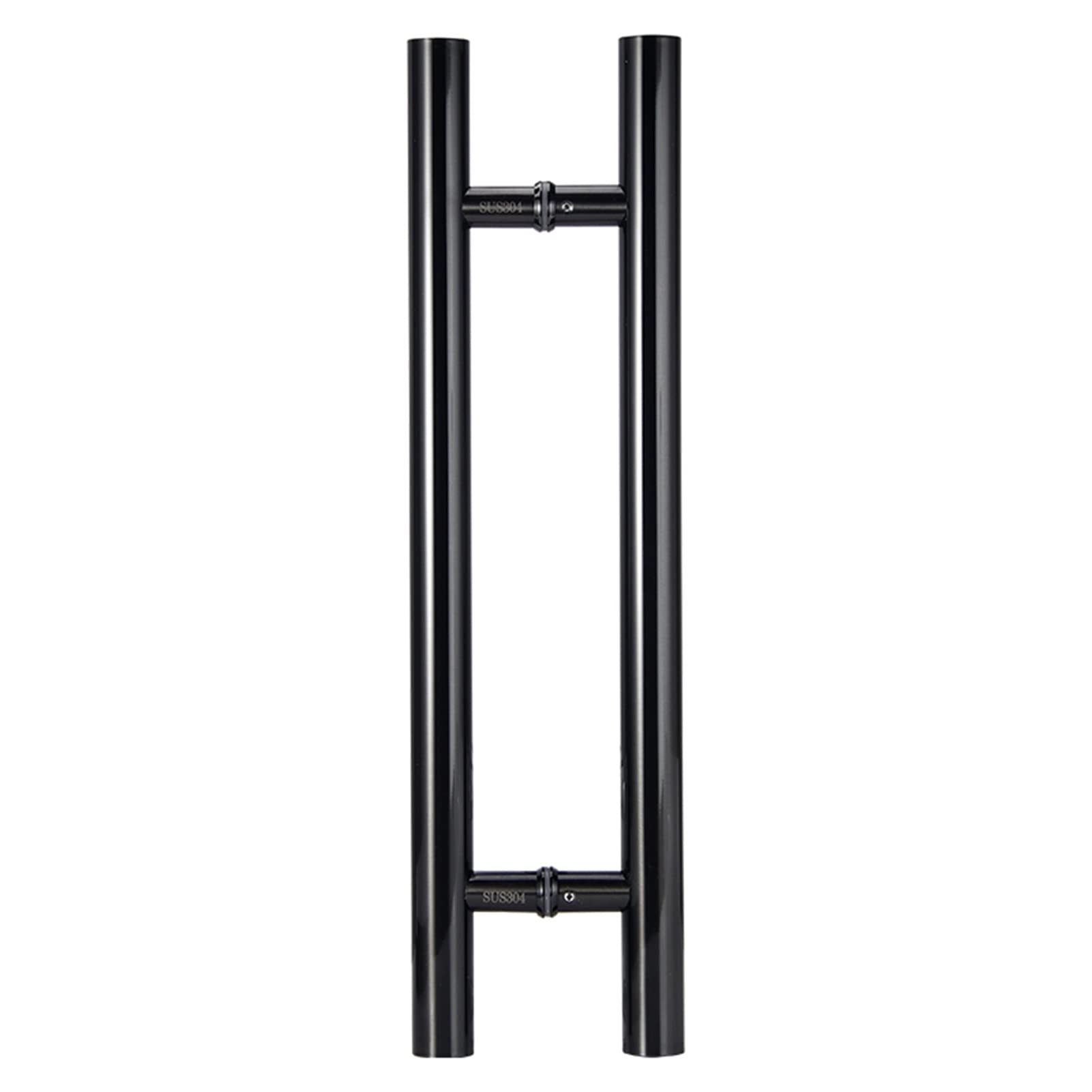 Manilla para puerta de granero exterior, Manijas for puertas de granero comerciales, manijas de puerta resistentes en forma de H y tiradores for puertas de madera y vidrio(Black,80cm(31 1/2")*60cm)