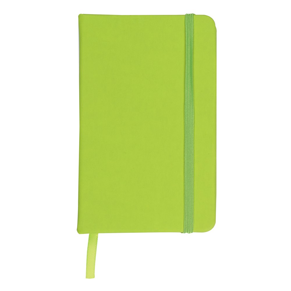 eBuyGB A5 Coloured Hardback Lined Paper Notebook, Lime Green