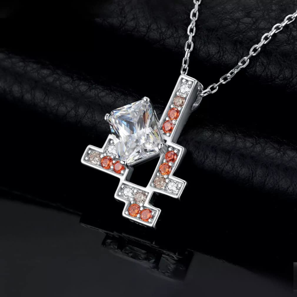 5.0ct kolorowy naszyjnik dla kobiet akcesoria prezent bez łańcucha