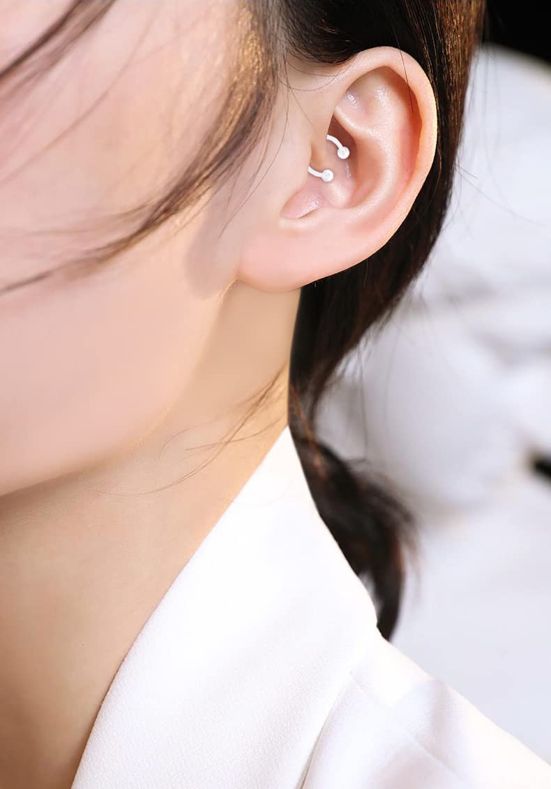 Briana Williams Przezroczyste kolczyki do piercingu biżuteria plastikowe kolczyki do nosa pierścienie warga labret język sztanga brzuch brwi bar tragus kolczyk do pracy