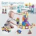 Children Hub 46pcs Magnetic Tiles Set - Educational 3D Magnet Building Blocks - Building Construction Toys for Kids - Upgraded Version with Strong Magnets - Creativity, Imagination, Inspiration