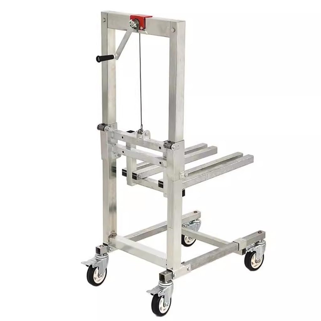 Klappbarer Gabelstapler Hubwagen mit 85cm Hubhöhe, 360° Schwenkräder, Verstellbare Gabeln für Schwerlast-Materialtransport - Ideal für Lagerung und Logistik