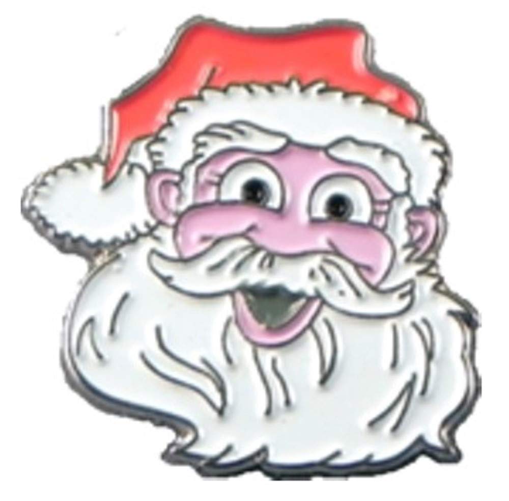 Mainly Metal Multi-Coloured Metal Enamel Pin Badge Jolly Santa Claus - Father Christmas - Saint Nicholas - Xmas Face