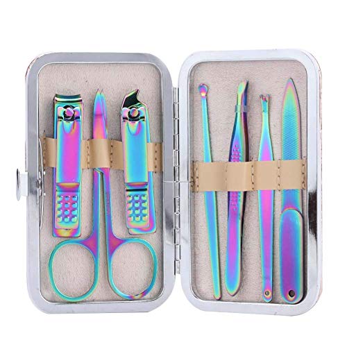 LBYJ 7pcs Maniküre Set, Edelstahl Nagelknipser Set Nageltrimmer Set Nagelfeile Schere Maniküre Pediküre Werkzeug… – Bild 8