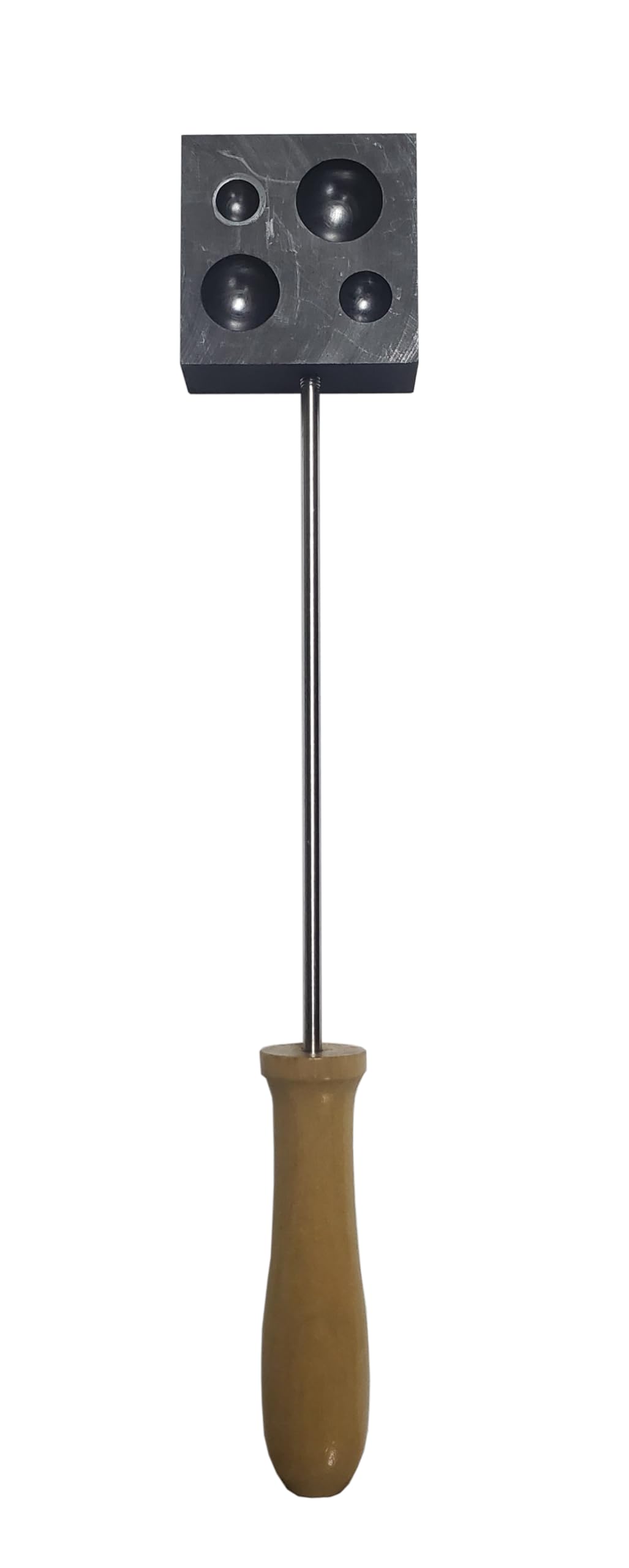 OTOOLWORLD 4 in 1 Graphite Glassblowing Casting Hemispherical Mold Casting Ingot Mold Graphite Mold Lamp Working Graphite Mold, black, DG-9kong