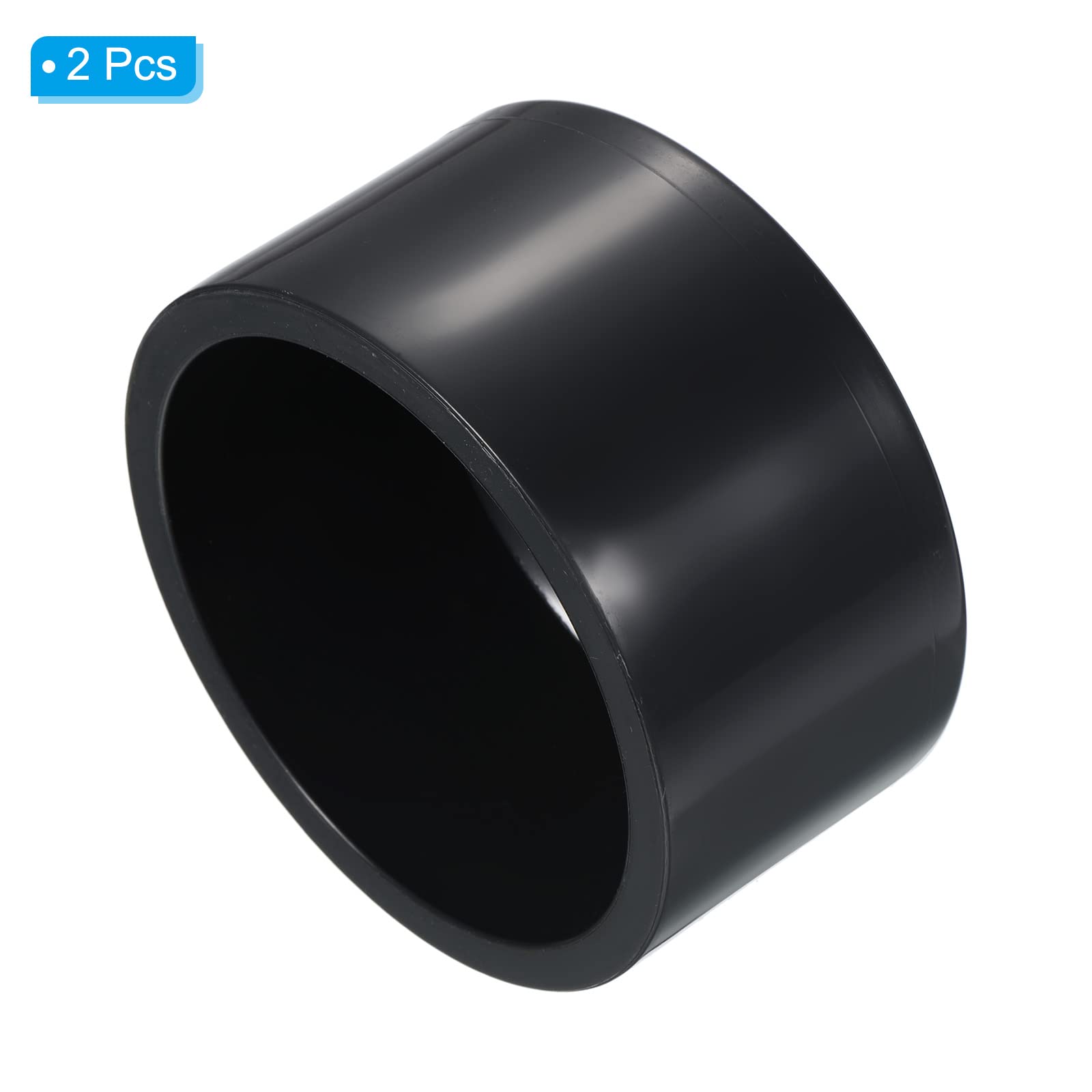 PATIKIL 3" UPVC Pipe End Cap Fitting, 2 Pack Plug Socket Adapter Smooth Finish for Build PVC Furniture DIY Garden Shelf - Image 3