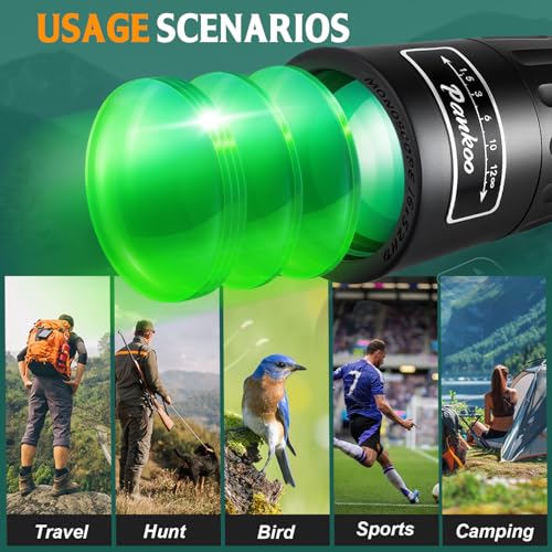 Image of Pankoo 16X52 High Powered Monocular Telescope for Adults - Power Prism, Compact HD Scope, Perfect for Gifts, Hiking, Concert, Travelling & Bird Watching