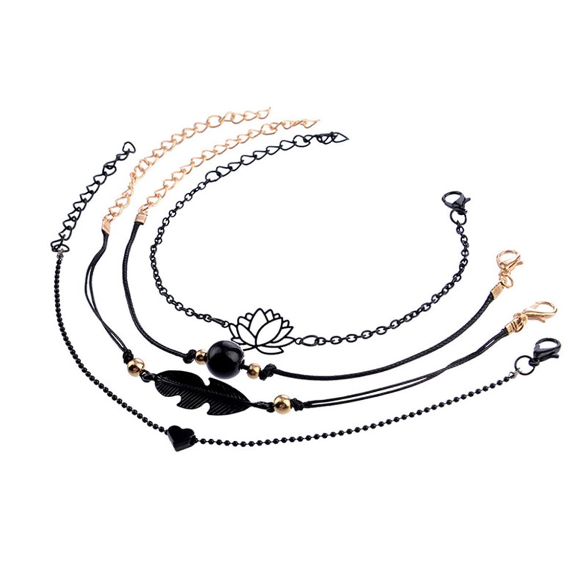 Contemporary Bracelet Set - Silver Toned (Set of 4)