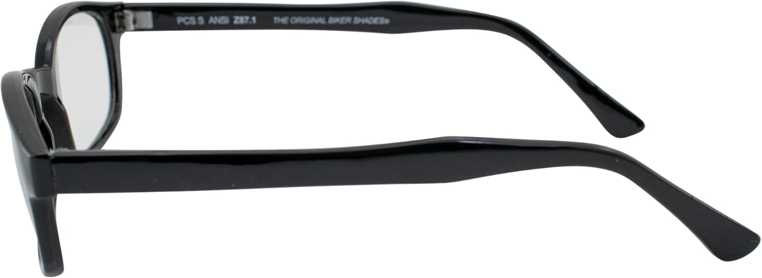 Original KD's Biker Sunglasses 2-pack Clear and Smoke Lenses, Black, Adult