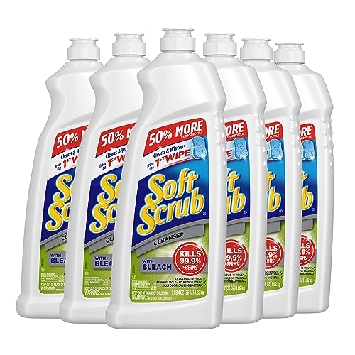 Soft Scrub Antibacterial Cleaner with Bleach Surface Cleanser, 36 Ounce (Pack of 6)