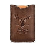 Wooden Comb with Durable Case - Fine & Coarse Teeth, Pocket Comb for Beards, Mustaches & Hair, Brown Deer Design - Image 2