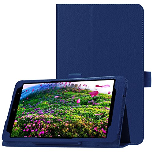 au Qua tab QZ8 KYT32 ケース スタンド機能付きケース 二つ折 カバー 薄型 軽量型 スタンド機能 PUレザーケース