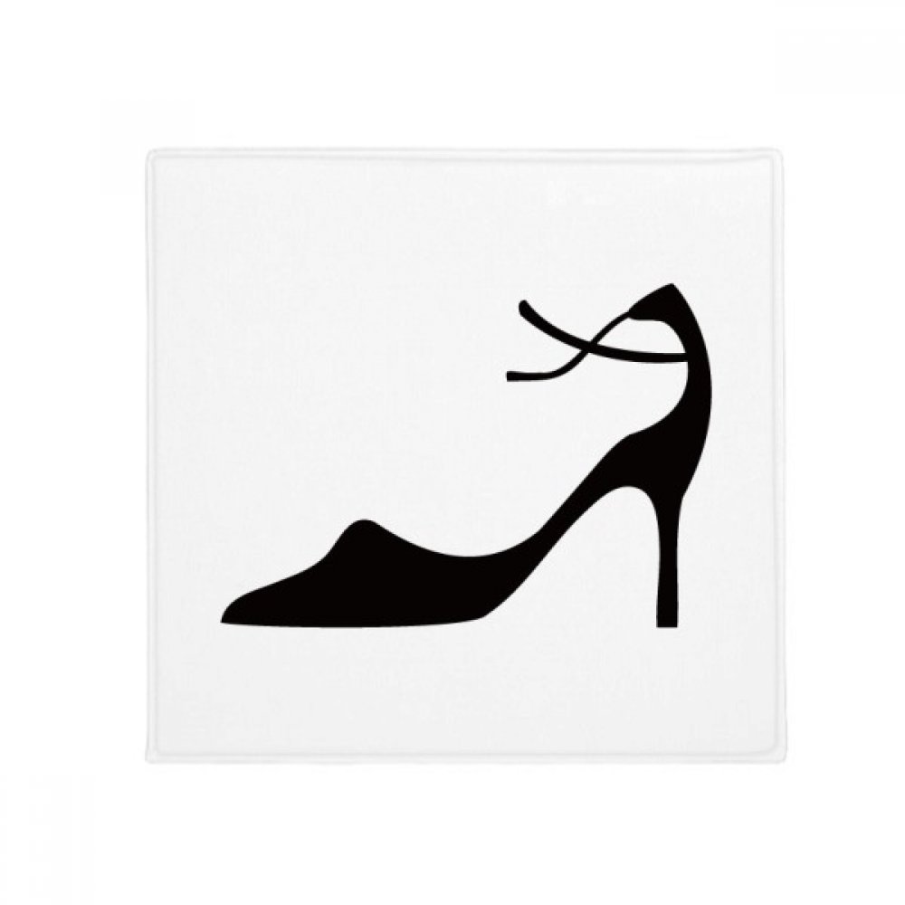 Tapis de sol noir motif silhouettes 50x50 cm antidérapant salon cuisine