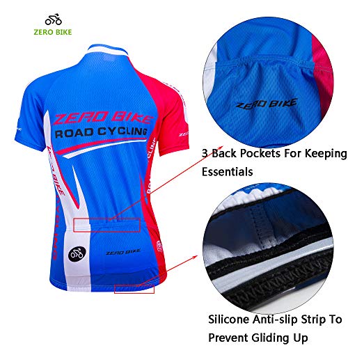 Image of Women's Short Sleeve Cycling Jersey Jacket Cycling Shirt Quick Dry Breathable Mountain Clothing Bike Top