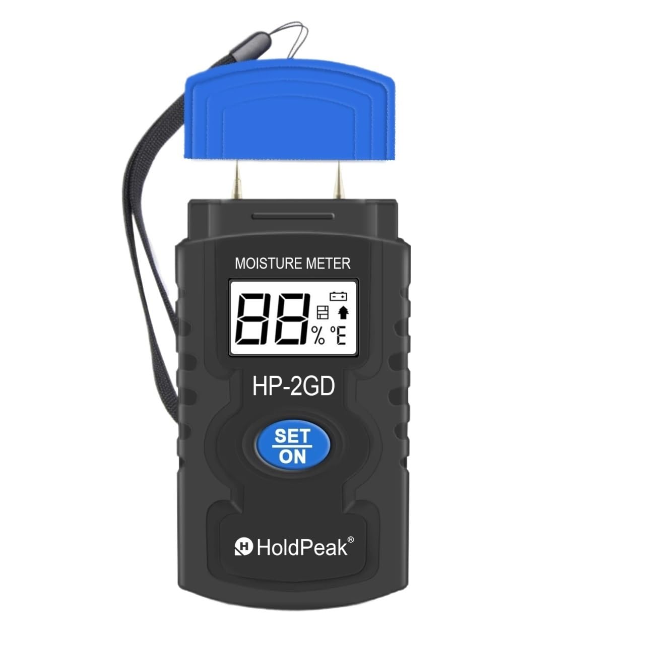 Seveqis 2Gd Moisture Meter, Digital Wood Moisture Meter Non-Contact Timber Damp Detector High Precision Automatic Grain Tester(2Gd)