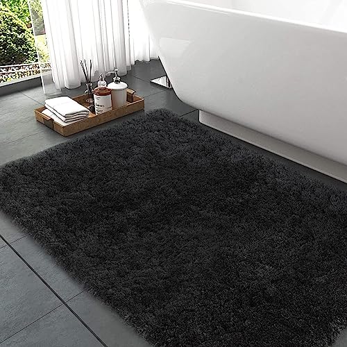 Mibao Badteppich, rutschfeste und waschbare Badematte, Weicher Flauschiger Badvorleger, Shaggy...