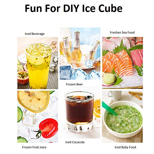 Molde para cubitos de hielo de silicona con tapa miniatura 5