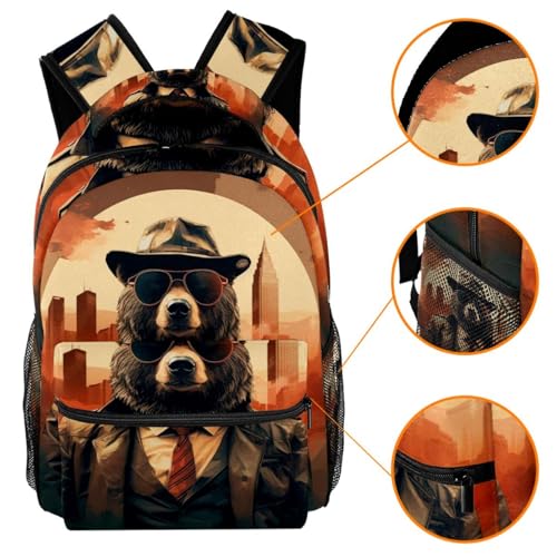 Sac à dos voyage rétro multicolore taille unique fille garçon - 3