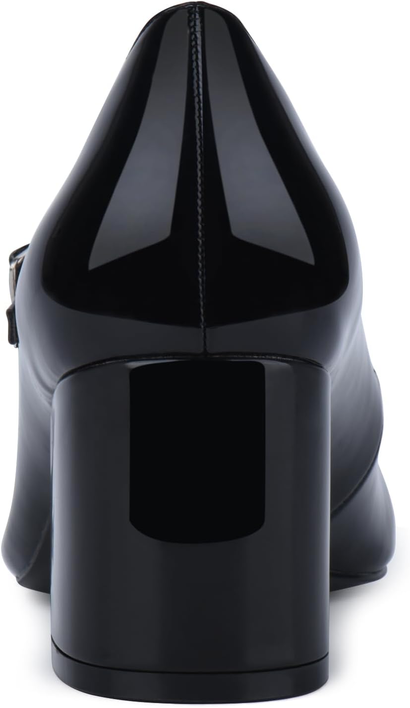 JENN ARDOR Women's Pumps Low Heel Dress Shoes for Women Closed Toe Chunky Mary Jane Work Pumps Shoes Oxfords - Image 9