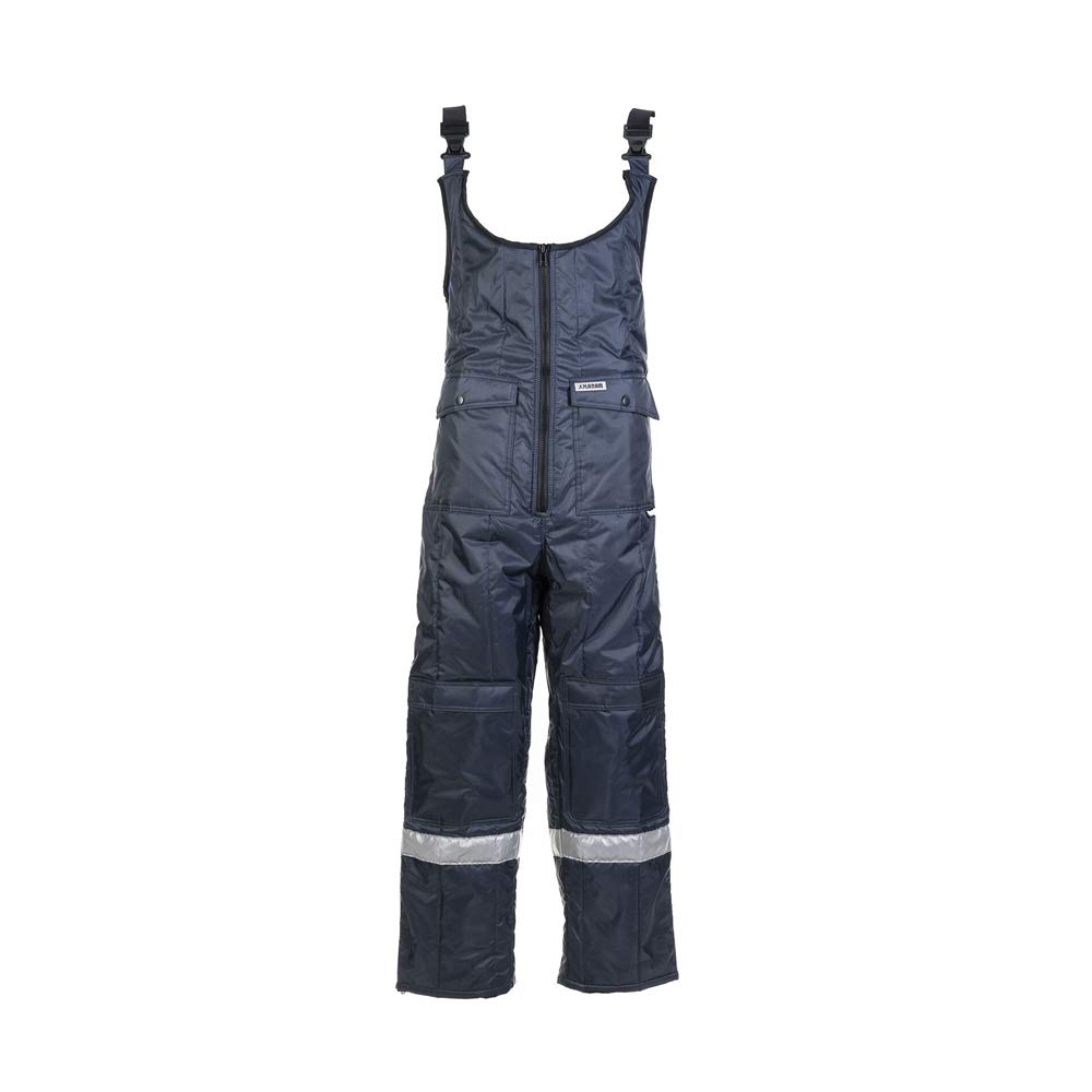 Planam 5133056 Kühl/Gefrierhaus Gefrierhaus Latzhose, Marine/Innenfutter Kornblau, Größe XL