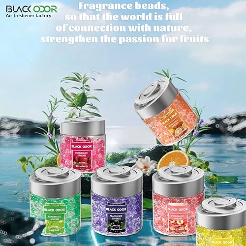 Image of BKN Super Fragrance Black Odor Car Air Freshener B0-10| 130g Bubble Gel Balls | Long-Lasting Scent for Home, Office, Car, Bathroom & Closet | Odor Eliminator & Room Deodorizer (Wish)