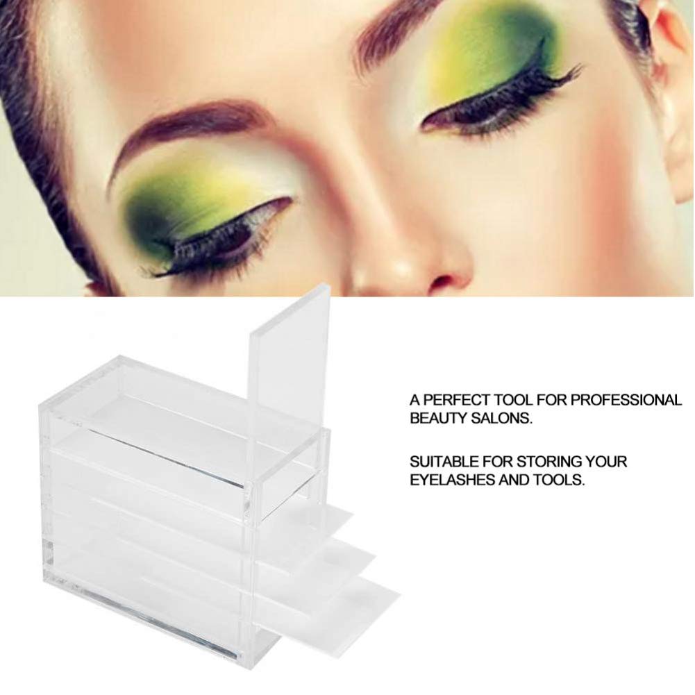 1-teilige Wimpern-Aufbewahrungsbox Transparenter Wimpern-Organizer 5-lagige Aufbewahrungsbox für falsche Wimpern Kosmetik