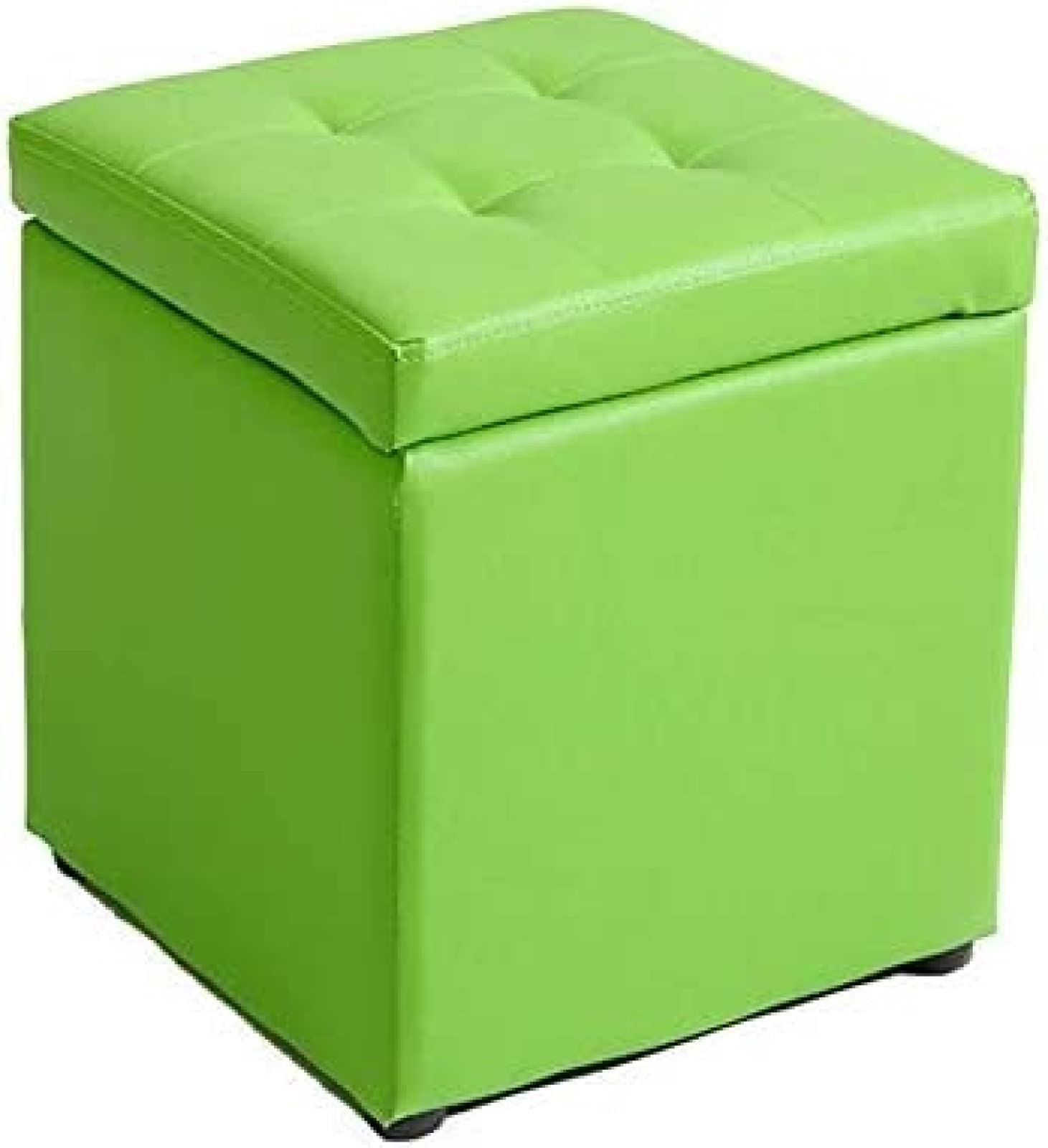 Tabouret de rangement rembourré vert assise confort PU