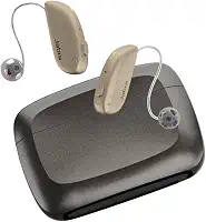 Jabra Melhore os aparelhos auditivos OTC 500, cuidados com a equipe de audiologia incluídos, áudio Bluetooth LE e transmissão Bluetooth para chamadas, música, mídia (iOS/Android), quase invisível e