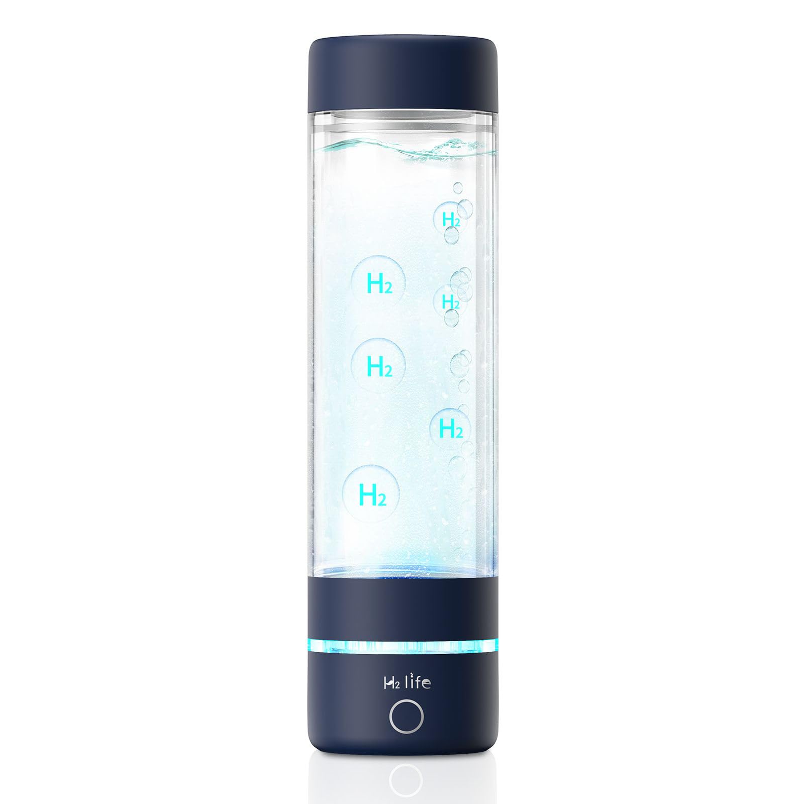 Hydrogen Water Bottle Portable ionized Water Bottle Rechargeable Hydrogen Water Generator with Dupont PEM SPE Technology for Home Travel Sport Drinking Improve Health (Blue)