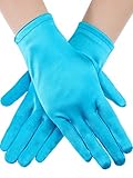 Sumind Short Satin Gloves Wrist Length Gloves Women's Gown Gloves Opera Wedding Banquet Dress Glove...