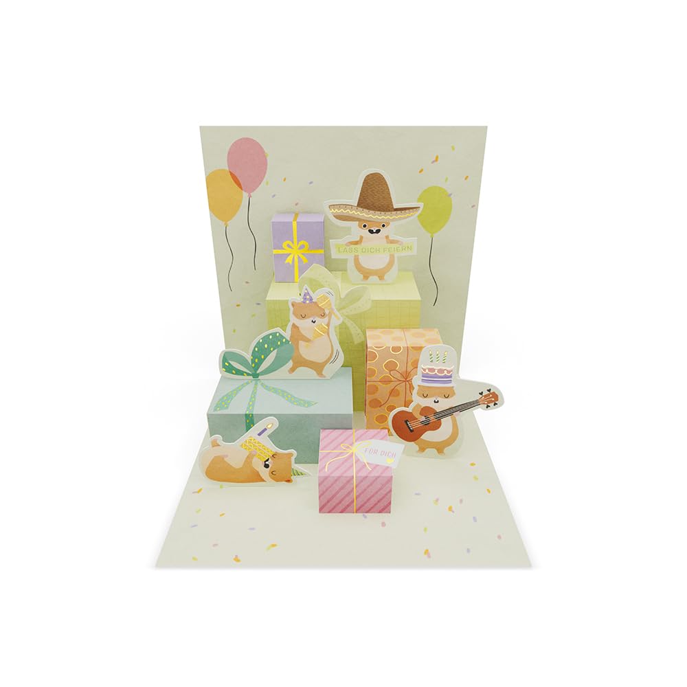 Graphic Workshop, Pretty Pop-Up Card, Three-Dimensional, Let You Celebrate