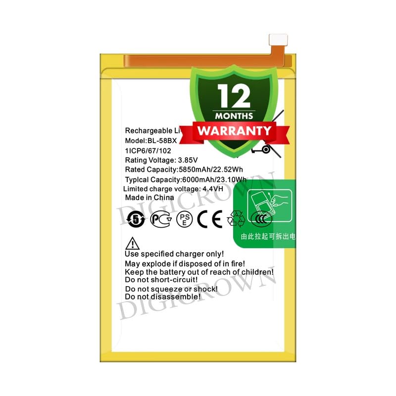 Image of Original BL-58BX Battery Compatible for Infinix Hot 9 Play (X680, X680B, X680C) - (6000mAh) - 1 Year Warranty