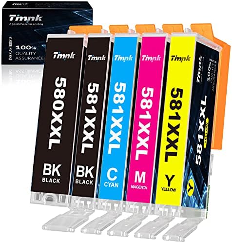 Pgi-580 Xxl Cli-581Xxl Multipack De 5 Cartouches D'Encre Compatibles Avec Les Canon Imprimantes