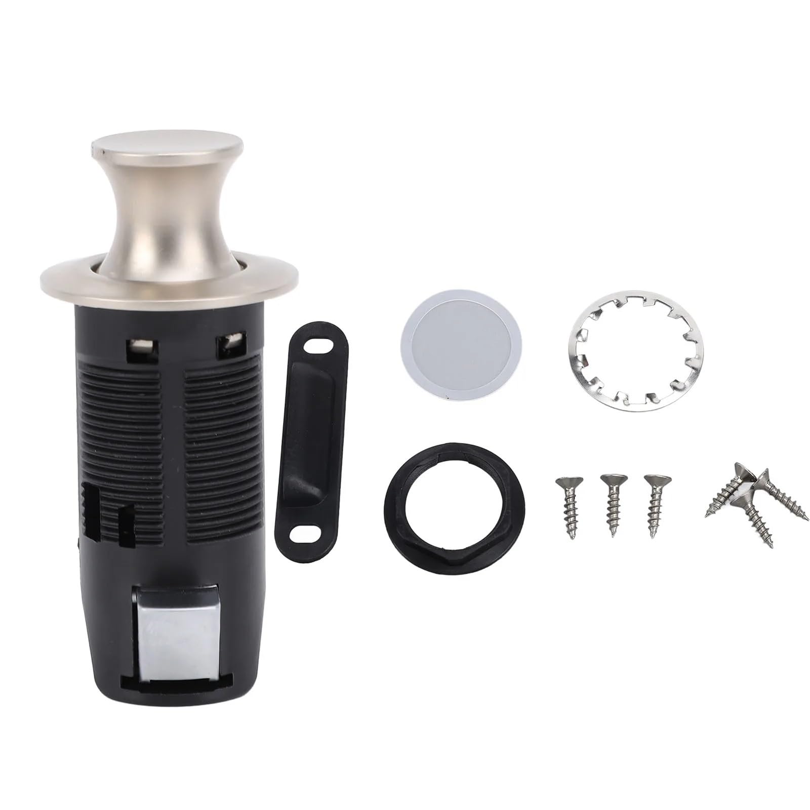 Push-Button Latch 2set Cabinet Lock Keyless Push Button Latch Knob(SizeA)
