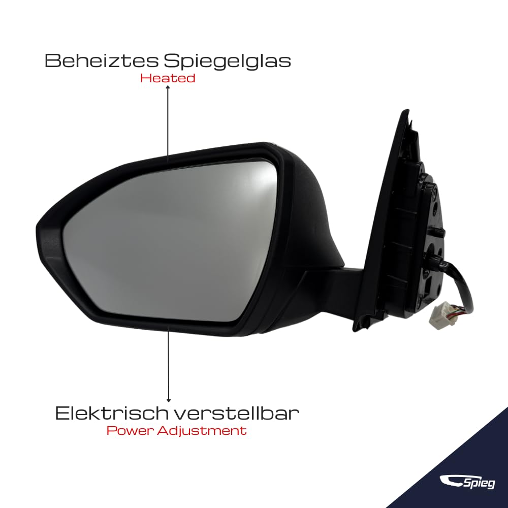 Spieg Außenspiegel Links für Hyundai Tucson NX4 2021-2025 Elektrisch Einklappbar, Blinklicht, Weißes Material, 8 PIN