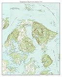 Orcas Island - ca. 1957 - USGS Old Topographic Map Custom Composite Washington 15x15